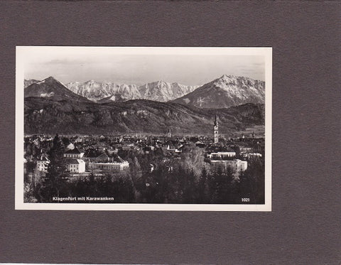 AK Klagenfurt mit Karawanken.