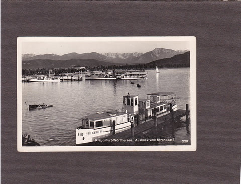 AK Klagenfurt-Wörthersee. Ausblick vom Strandcafe.