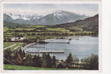 AK Wörthersee. Strandbad der Stadt Klagenfurt mit Karawanken.