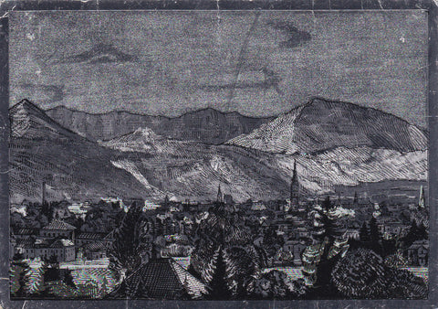AK Klagenfurt mit Karawanken.