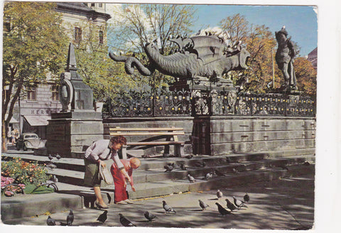 AK Klagenfurt. Lindwurm-Denkmal.