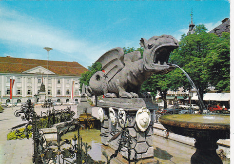 AK Klagenfurt. Lindwurmbrunnen.