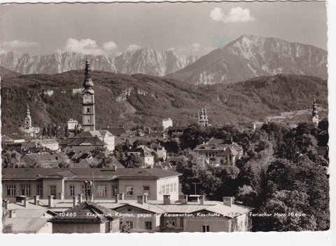 AK Klagenfurt gegen die Karawanken, Koschuta, Ferlacher Horn.