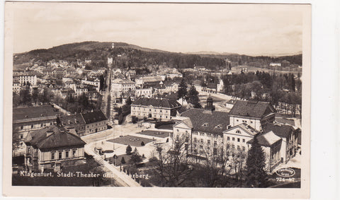 AK Klagenfurt, Stadt-Theater und Kreuzberg. (1932-33)