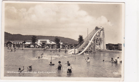 AK Wörthersee, Strandbad der Stadt Klagenfurt. (1932)