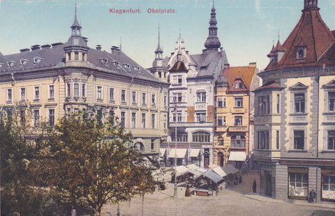 AK Klagenfurt. Obstplatz. (1916)