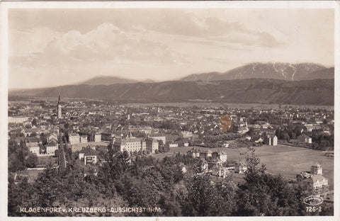 AK Klagenfurt v. Kreuzberg-Aussichtsturm. (1939-40)