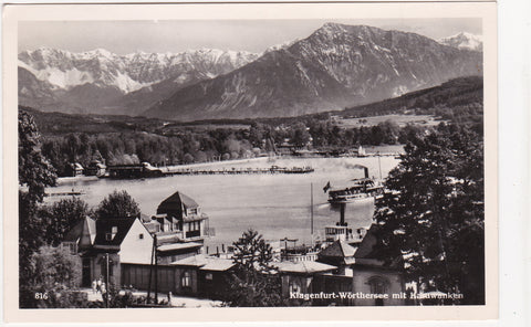 AK Klagenfurt-Wörthersee mit Karawanken.