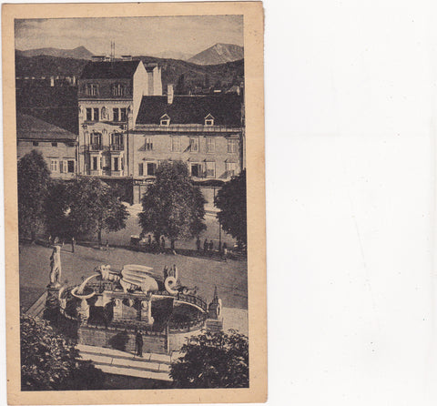 AK Klagenfurt, Lindwurmbrunnen.