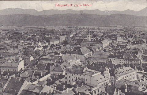 AK Klagenfurt gegen Süden. (1908)