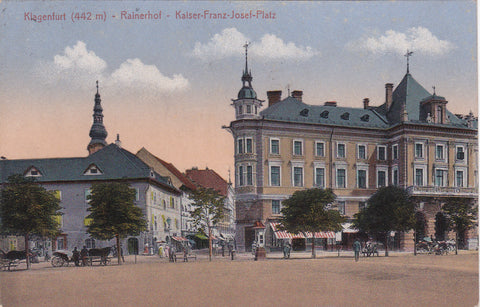 AK Klagenfurt - Rainerhof. Kaiser Franz-Josef-Platz. (1916)