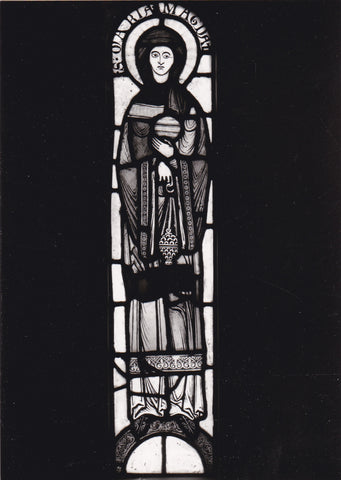 AK Klagenfurt, Diözesanmuseum. Hl. Maria Magdalena, Glasgemälde aus Weitensfeld.