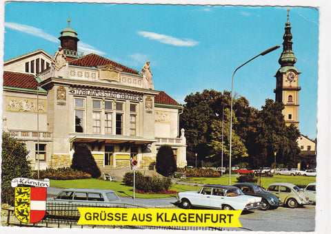 AK Grüsse aus Klagenfurt. Stadttheater.
