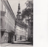 AK Klagenfurt, Herrengasse mit Stadtpfarrturm.