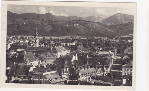 AK Klagenfurt. Totale mit den Karawanken, Koschutta.