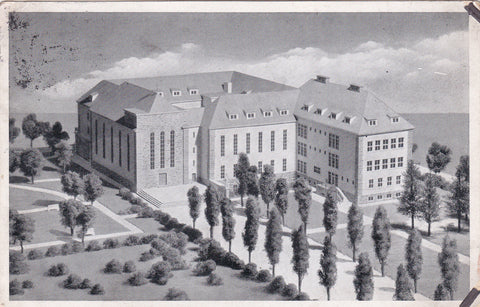 AK Das neue Priesterseminar in Klagenfurt. Nord- und Westfront (Modell) (um1932)