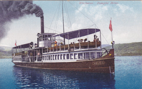 AK Wörthersee. Dampfer Helios. (1923)