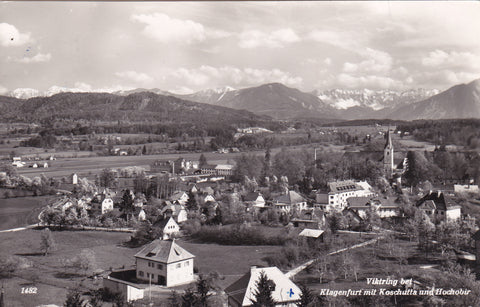 AK Viktring bei Klagenfurt mit Koschutta und Hochobir.