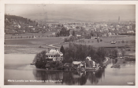 AK Maria Loretto am Wörthersee mit Klagenfurt. (1930)