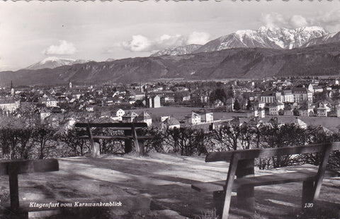 AK Klagenfurt vom Karawankenblick.