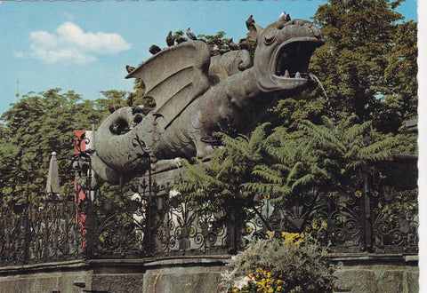 AK Klagenfurt - Lindwurmdenkmal.