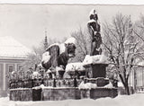 AK Klagenfurt im Winter. Lindwurmbrunnen.