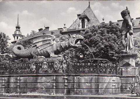 AK Klagenfurt. Lindwurmbrunnen.