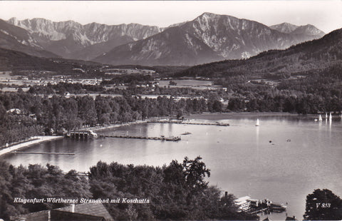 AK Klagenfurt-Wörthersee Strandbad mit Koschutta.
