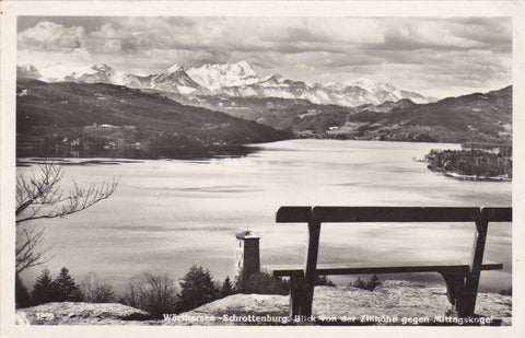 AK Wörthersee-Schrottenburg. Blick von der Zillhöhe gegen Mittagskogel.