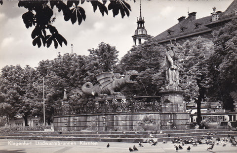 AK Klagenfurt. Lindwurmbrunnen. 