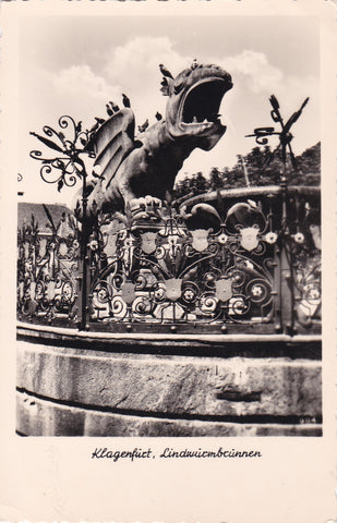 AK Klagenfurt. Lindwurmbrunnen.