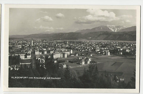 AK Klagenfurt vom Kreuzbergl mit Hochobir.