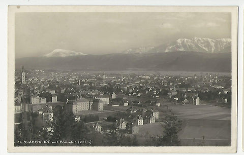 AK Klagenfurt mit Hochobir. (1927)