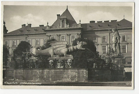 AK Klagenfurt Lindwurmdenkmal. (1929)