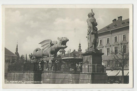 AK Klagenfurt. Lindwurmdenkmal. (1925)