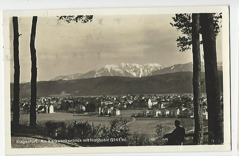 AK Klagenfurt. Am Karawankenblick mit Hochobir. (1932)