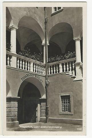 AK Klagenfurt, Landhauskeller-Eingang. (1929)