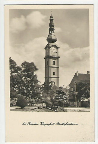 AK Aus Kärnten. Klagenfurt Stadtpfarrturm. (1941)