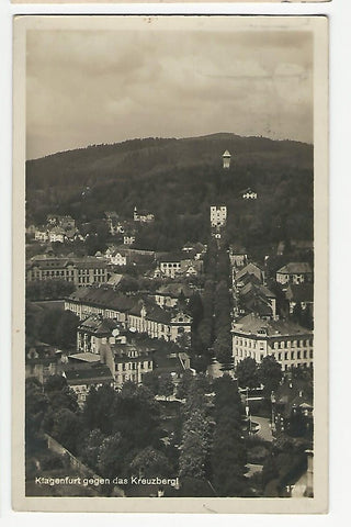 AK Klagenfurt gegen das Kreuzbergl. (1937)