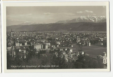 AK Klagenfurt vom Kreuzbergl mit Hochobir. (1934)