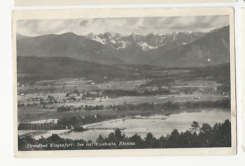 AK Strandbad Klagenfurt - See mit Koschutta. (1948-49)