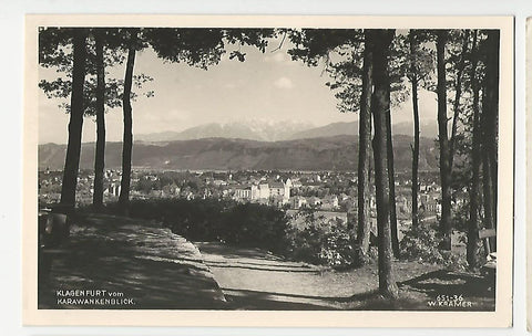 AK Klagenfurt vom Karawankenblick.