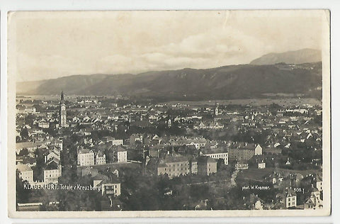 AK Klagenfurt. Totale v. Kreuzbergl.