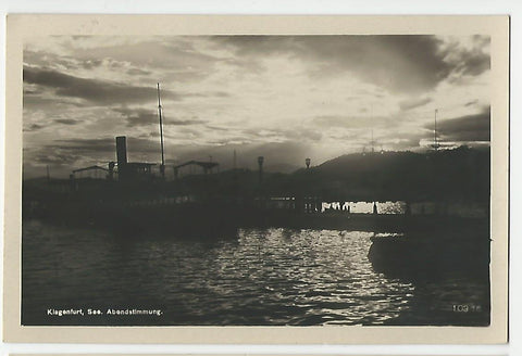 AK Klagenfurt, See. Abendstimmung.
