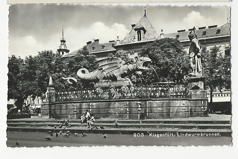 AK Klagenfurt, Lindwurmbrunnen.