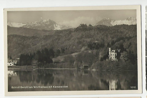 AK Schloß Bercht am Wörthersee mit Karawanken. (1930)