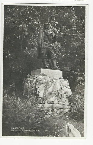 AK Klagenfurt. Gebirgsschützendenkmal.