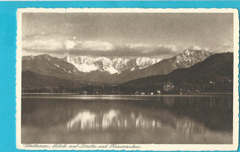 AK Wörthersee, Blick auf Loretto und Karawanken.