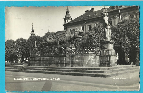 AK Klagenfurt, Lindwurmbrunnen.