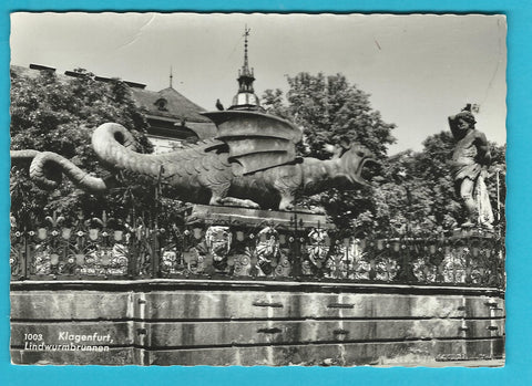 AK Klagenfurt. Lindwurmbrunnen.
